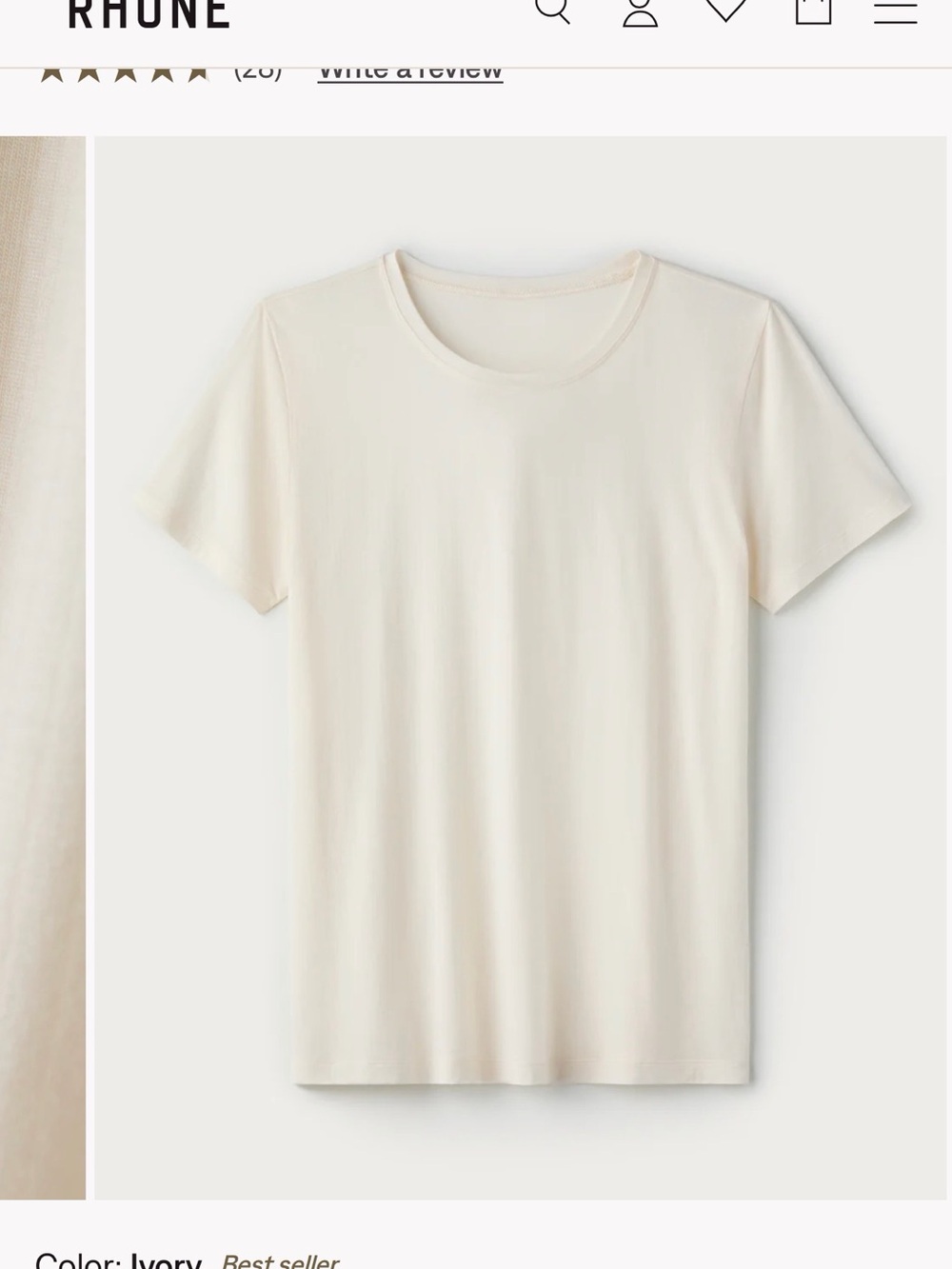 RHONE Featherweight Rib Tee - Picture 2 of 5